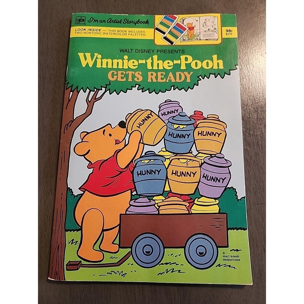Vtg Winnie The Pooh Gets Ready Walt Disney 1979 Watercolor Artist Storybook Nice